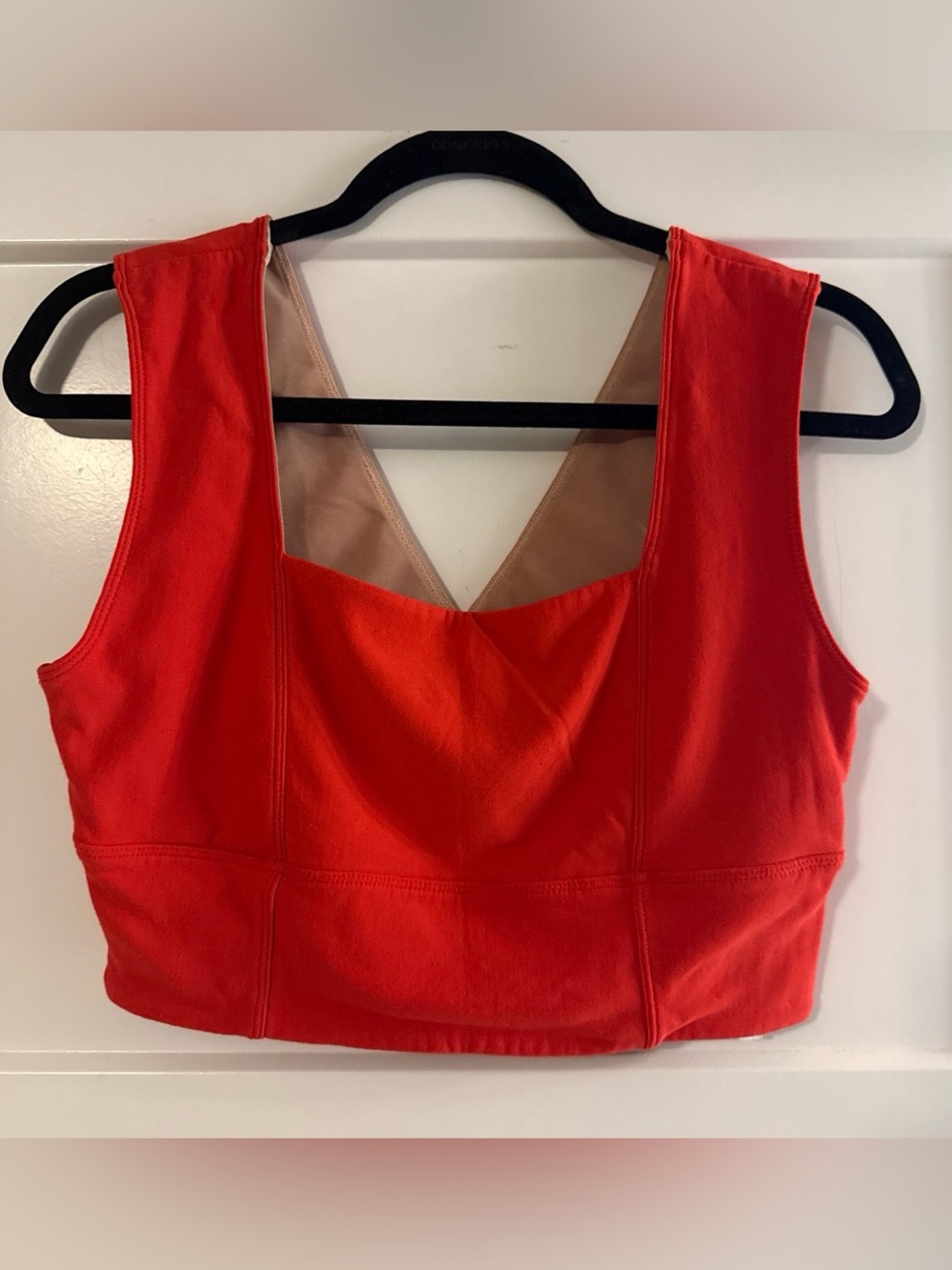 FP Movement Red Cropped Tank Top with V-Back